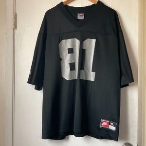Nike Vtg NFL LA Oakland Raiders Tim Brown #81 Black Football Jersey XL